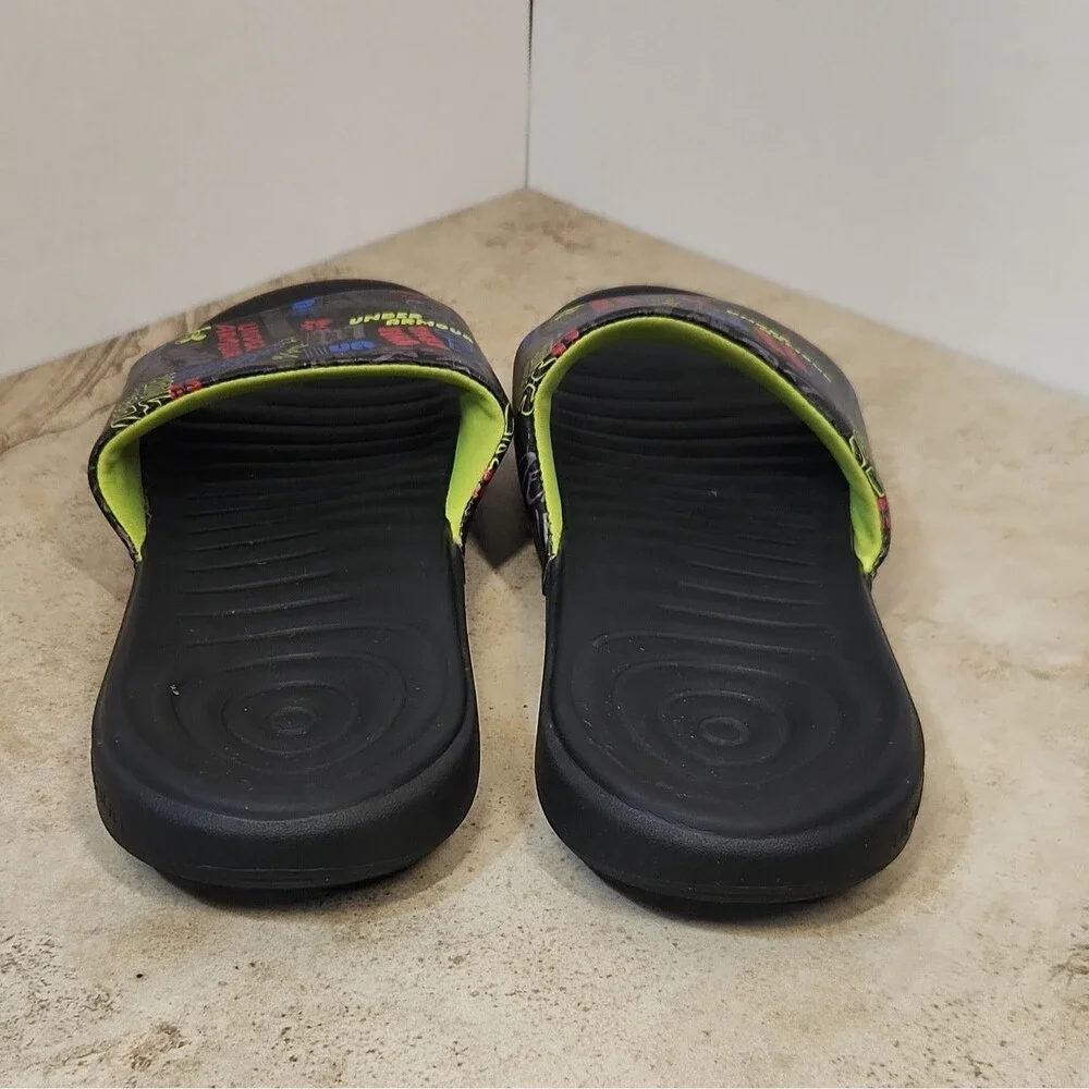 Under Armour Graphic Slide Sandals Black/Multicolor Youth US 5Y Slip-On